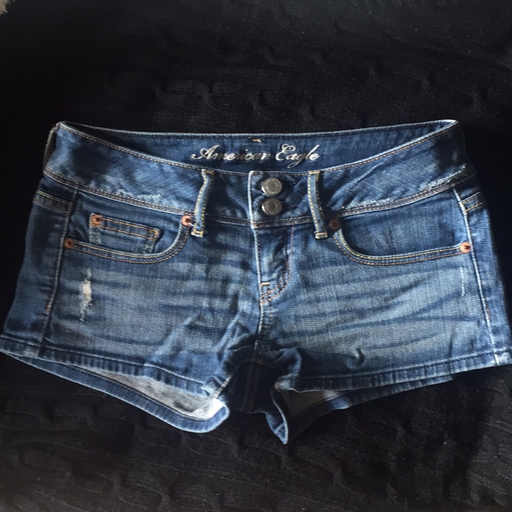 American Eagle Jean Distressed Jean Shorts
